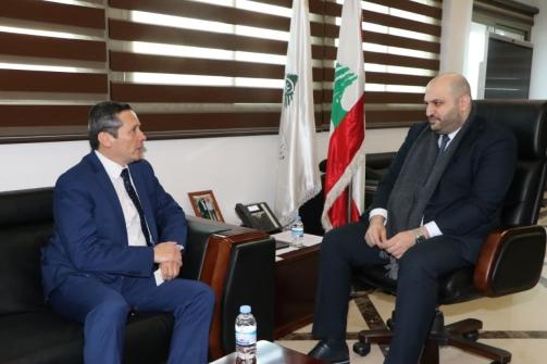 الوزير ناصر الدين إستقبل وفدًا من بعثة الإتحاد الأوروبي والسفيرين الكولومبي والكوري