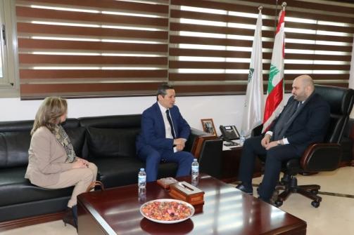 الوزير ناصر الدين إستقبل وفدًا من بعثة الإتحاد الأوروبي والسفيرين الكولومبي والكوري
