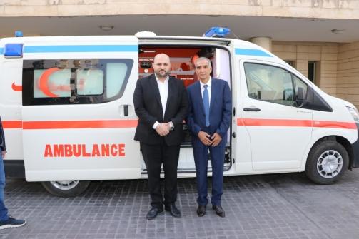 وزارة الصحة العامة ترفد مستشفيات الصمود في ميس الجبل ومرجعيون وبعلبك بسيارات إسعاف بهبة  من العراق